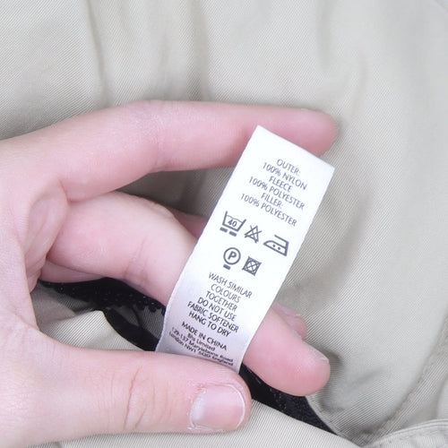 BHS Men's Beige XL Puffer Waistcoat with Full Zip Pockets