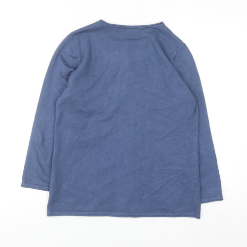 Bonmarché Women's Blue 3/4 Sleeve Knit Cardigan Size S