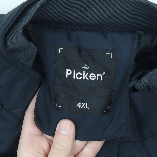 Picken Men's Blue 4XL Lined Full Zip Basic Jacket