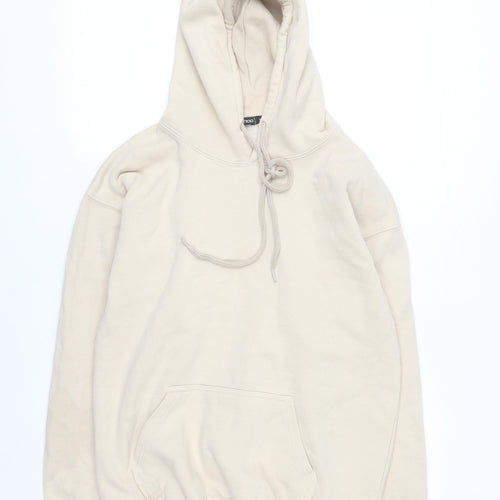 Boohoo Womens Beige Pullover Hoodie Small Limited Edition Fleece
