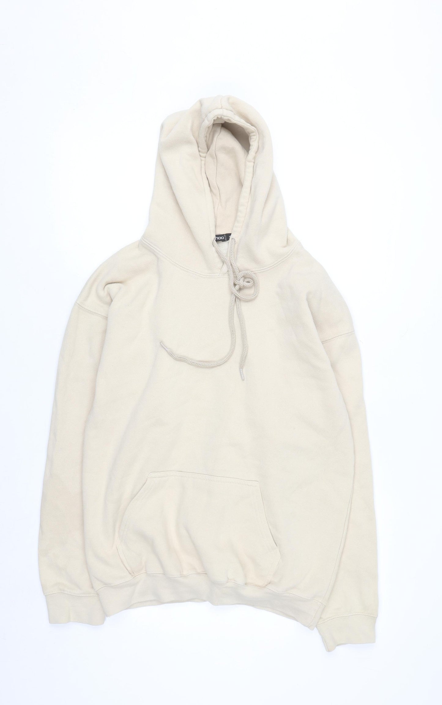 Boohoo Womens Beige Pullover Hoodie Small Limited Edition Fleece