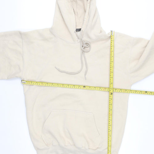 Boohoo Womens Beige Pullover Hoodie Small Limited Edition Fleece