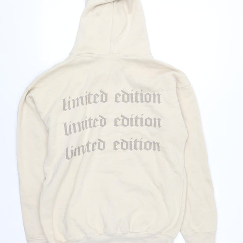 Boohoo Womens Beige Pullover Hoodie Small Limited Edition Fleece