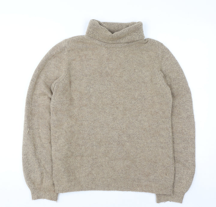 Object Womens Beige Roll Neck Pullover Jumper XS