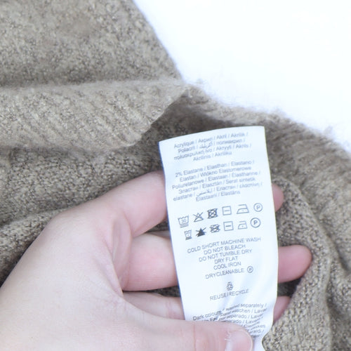 Object Womens Beige Roll Neck Pullover Jumper XS