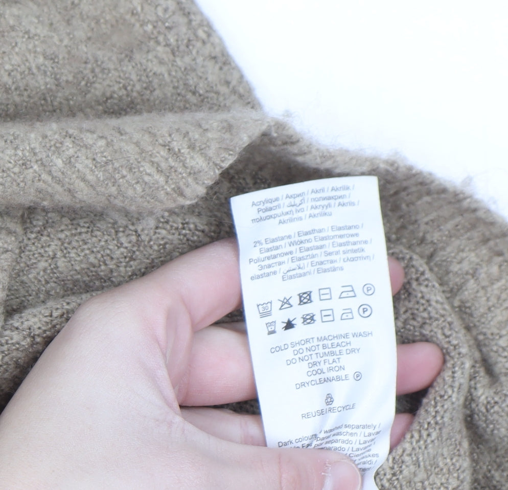 Object Womens Beige Roll Neck Pullover Jumper XS