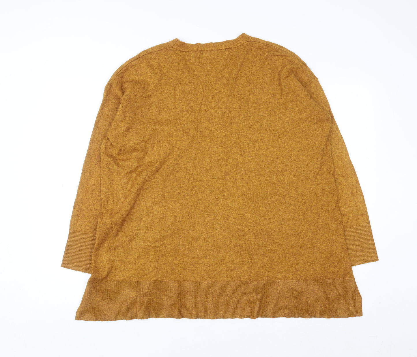 eb&ive Womens Brown V-Neck Tunic Knit Jumper Size S Relaxed Fit