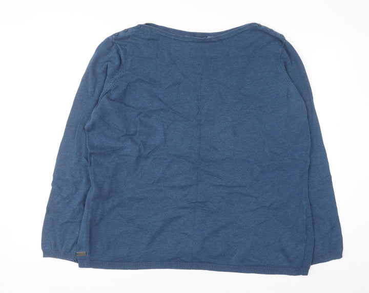 Regatta Women's Blue Cotton Crew Neck Jumper Size 18