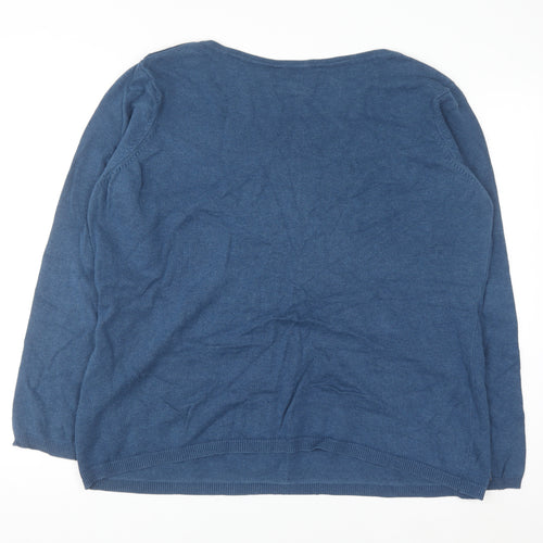 Regatta Women's Blue Cotton Crew Neck Jumper Size 18