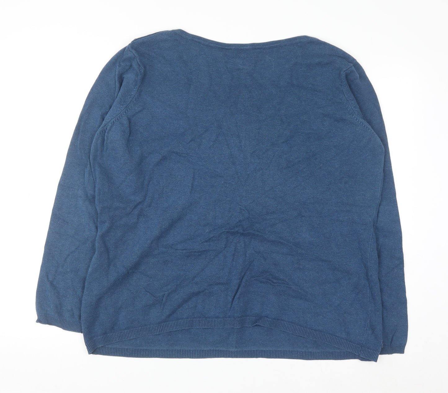 Regatta Women's Blue Cotton Crew Neck Jumper Size 18