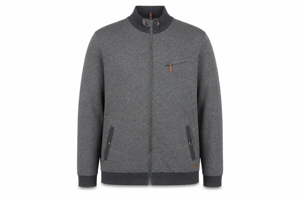 Ted Baker Men's Grey Full Zip Jumper Size XL Cotton Blend