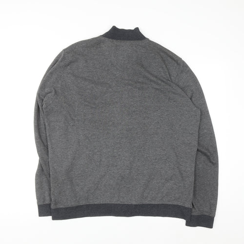 Ted Baker Men's Grey Full Zip Jumper Size XL Cotton Blend