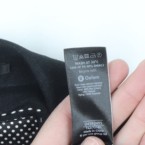Marks and Spencer Per Una Womens Black Linen Blazer Size 12