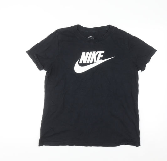 Nike Men's Black Large Graphic Logo Sports T-Shirt