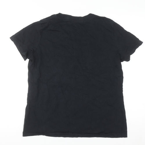 Nike Men's Black Large Graphic Logo Sports T-Shirt