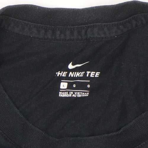 Nike Men's Black Large Graphic Logo Sports T-Shirt