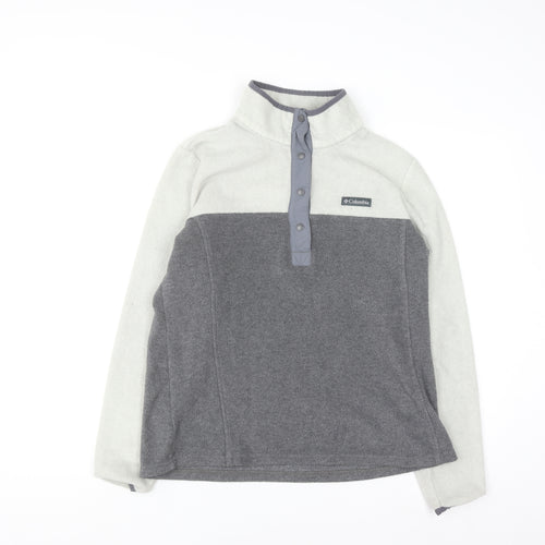 Columbia Men's Grey Fleece Henley Sweatshirt Size L Outdoor