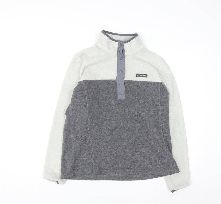 Columbia Men's Grey Fleece Henley Sweatshirt Size L Outdoor