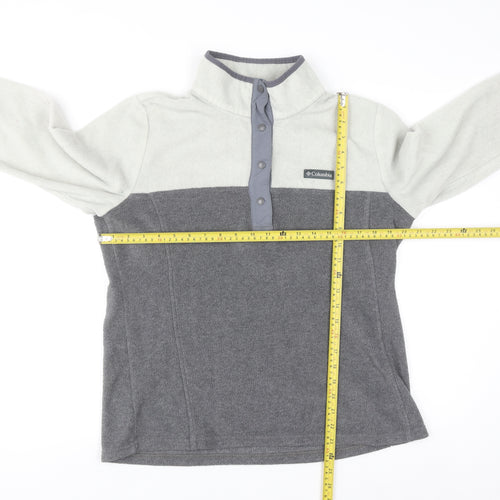 Columbia Men's Grey Fleece Henley Sweatshirt Size L Outdoor