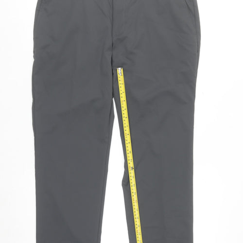 Ben Hogan Men Grey 34x30 Chino Trousers Regular Fit Stretch