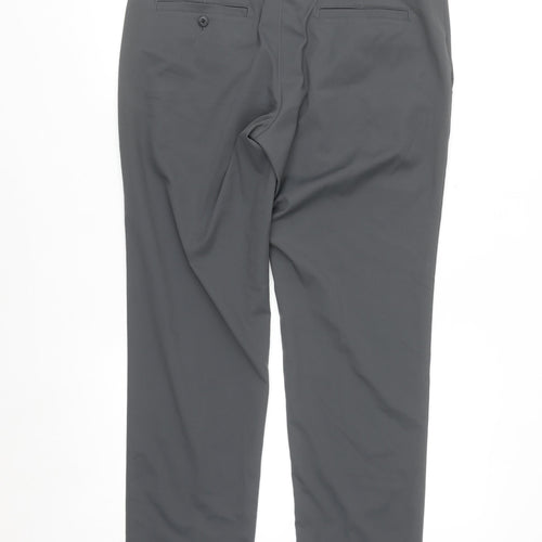 Ben Hogan Men Grey 34x30 Chino Trousers Regular Fit Stretch