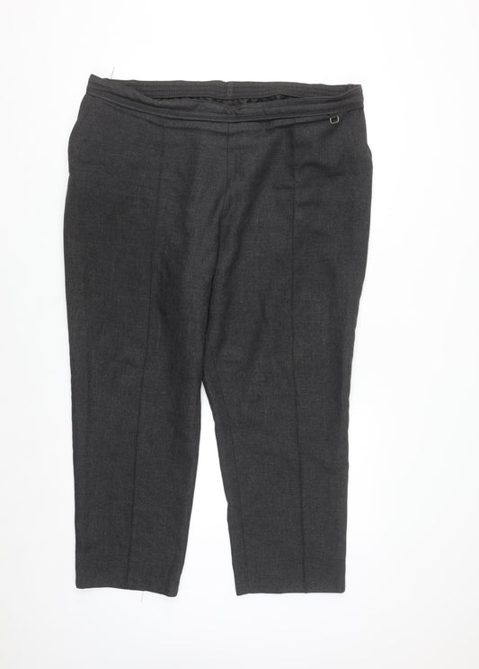 Marks and Spencer Women’s Grey Size 20 Straight Leg Trousers