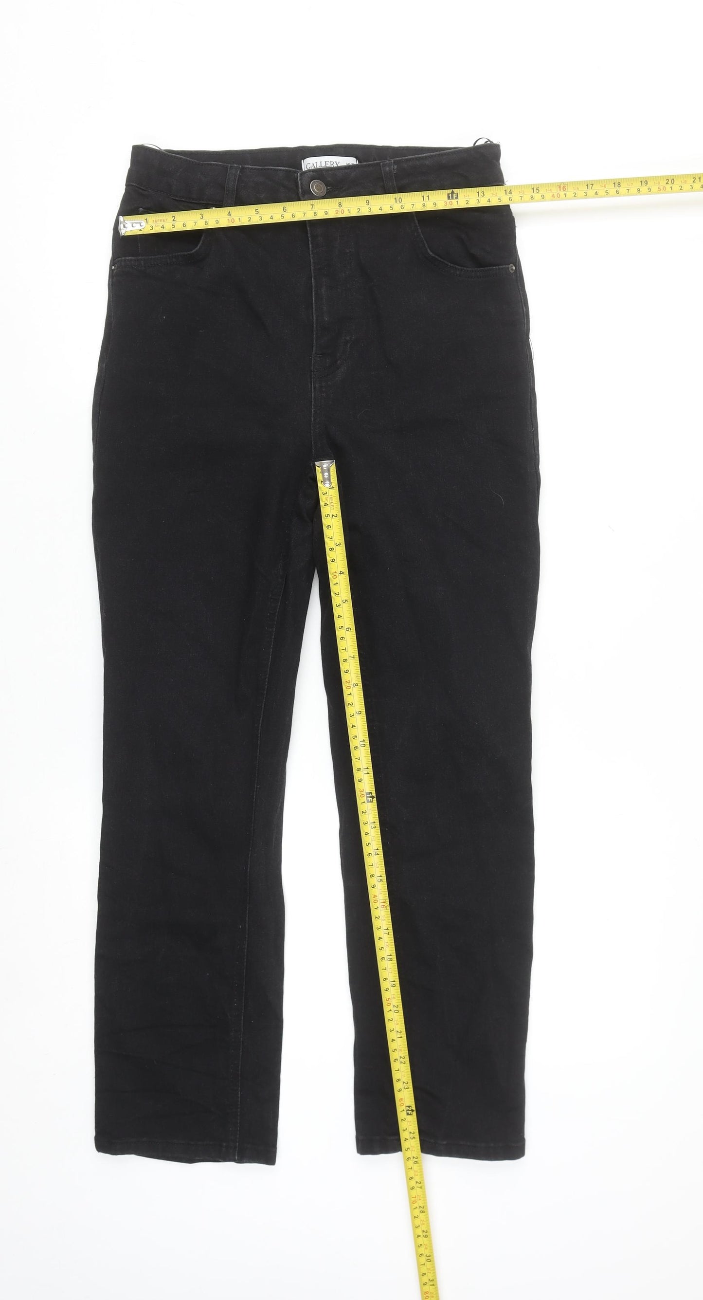 Gallery Women's Black High Rise Straight Leg Jeans Size 10