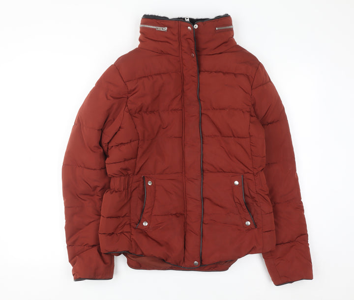 New Look Women's Brown Size 12 Puffer Jacket Winter Coat