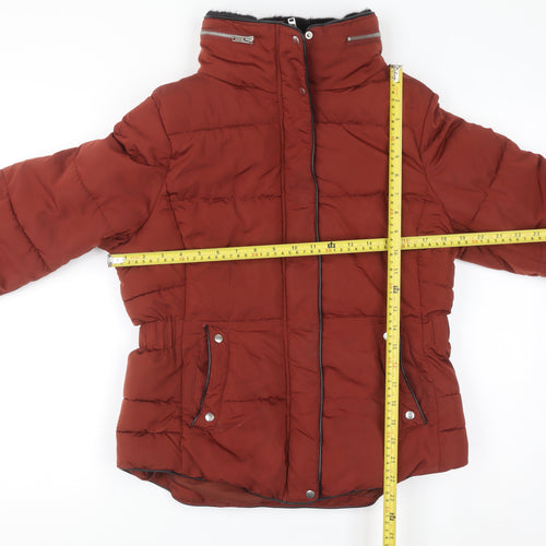 New Look Women's Brown Size 12 Puffer Jacket Winter Coat
