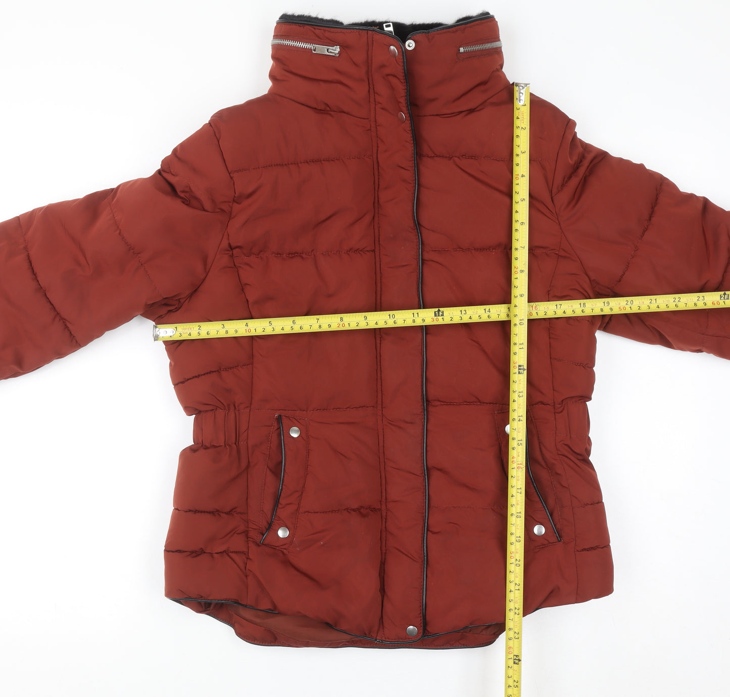 New Look Women's Brown Size 12 Puffer Jacket Winter Coat