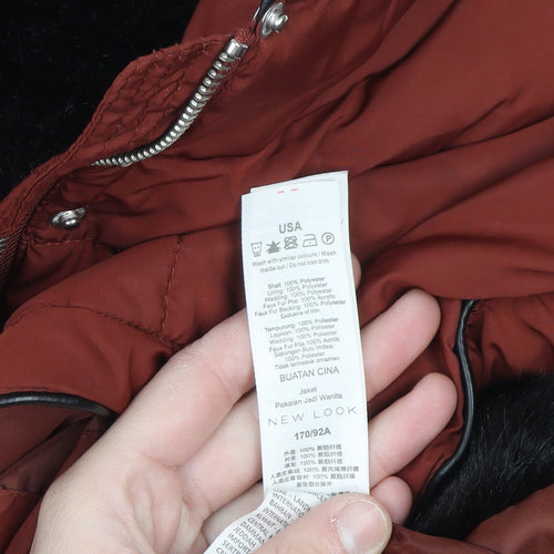 New Look Women's Brown Size 12 Puffer Jacket Winter Coat