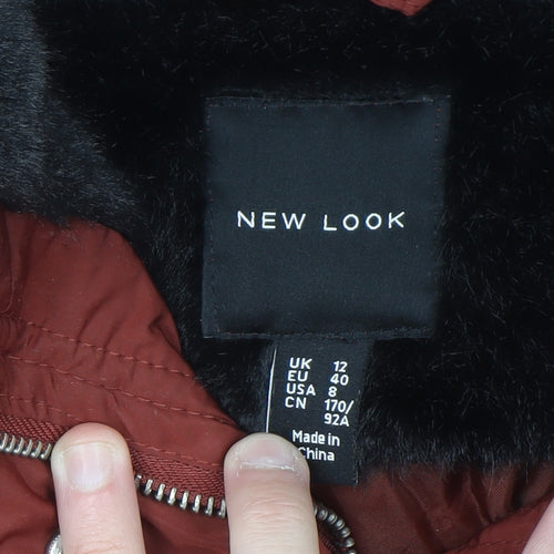 New Look Women's Brown Size 12 Puffer Jacket Winter Coat