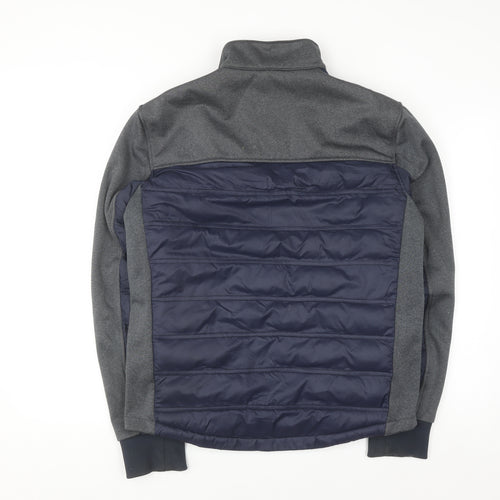 Indigo Men's Blue Puffer Softshell Jacket Medium Zip Pockets