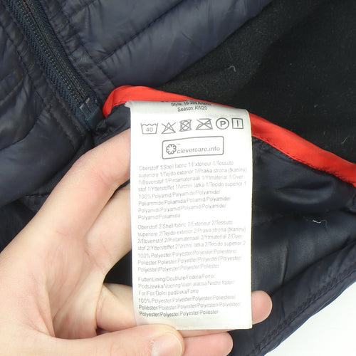 Indigo Men's Blue Puffer Softshell Jacket Medium Zip Pockets