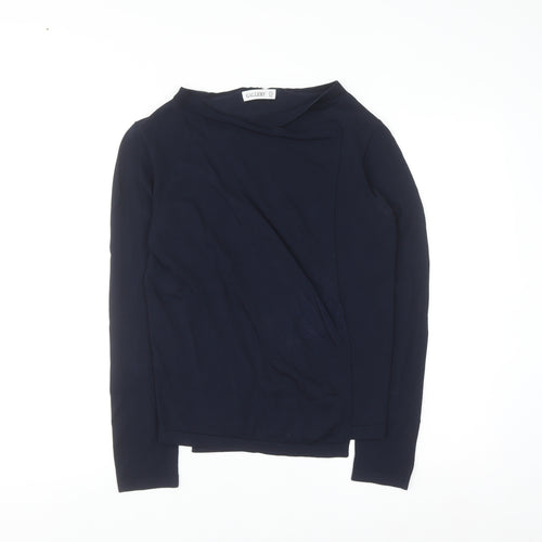 Gallery Women's Blue Boat Neck Long Sleeve Pullover Jumper Size M