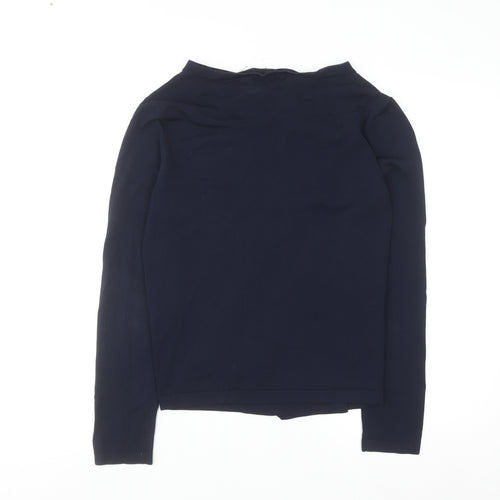 Gallery Women's Blue Boat Neck Long Sleeve Pullover Jumper Size M