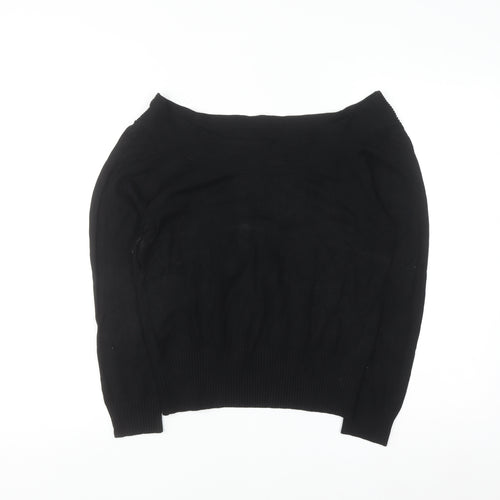 River Island Women’s Black Boat Neck Knit Jumper Size 14