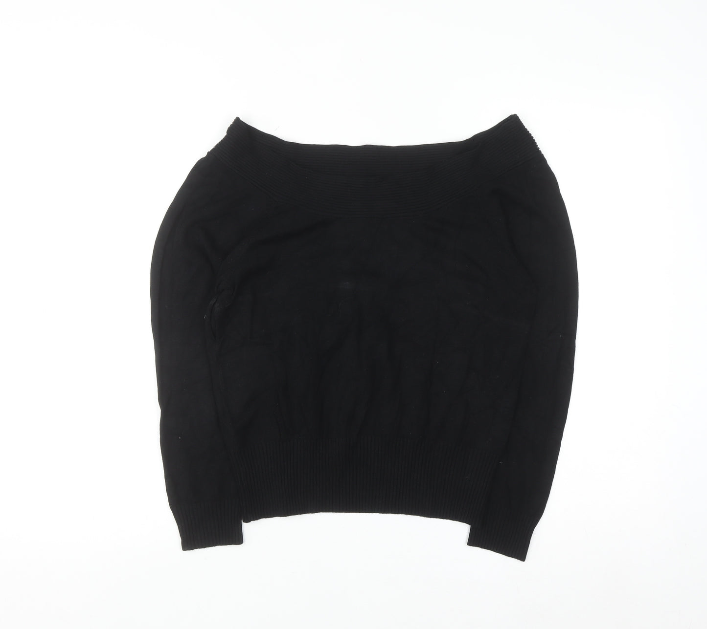 River Island Women’s Black Boat Neck Knit Jumper Size 14
