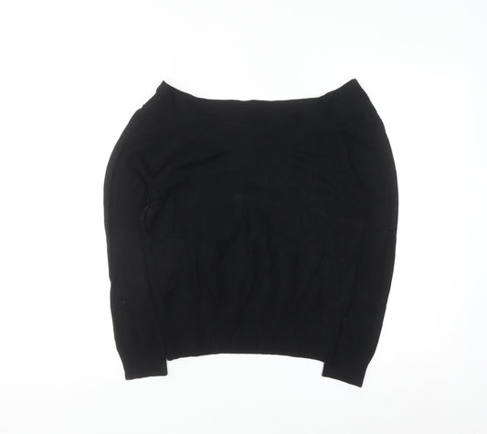 River Island Women’s Black Boat Neck Knit Jumper Size 14