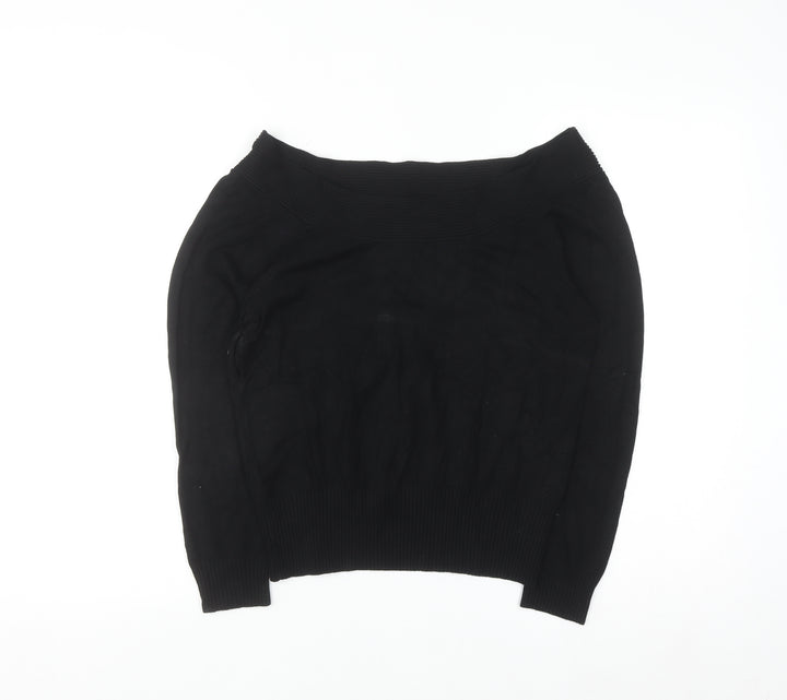 River Island Women’s Black Boat Neck Knit Jumper Size 14