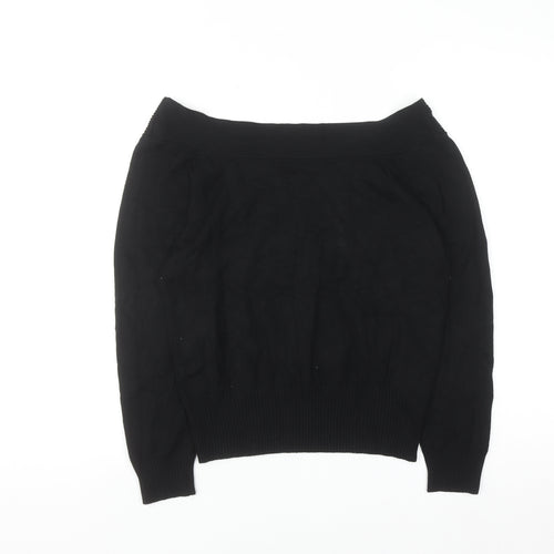 River Island Women’s Black Boat Neck Knit Jumper Size 14