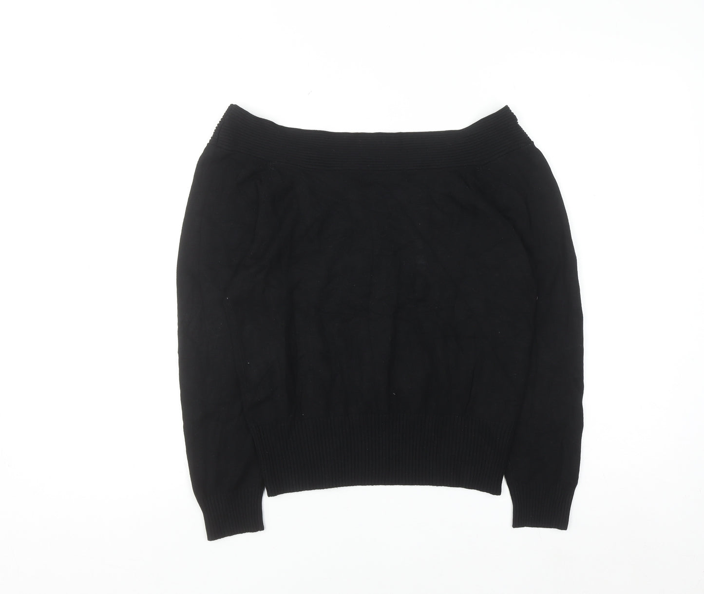 River Island Women’s Black Boat Neck Knit Jumper Size 14