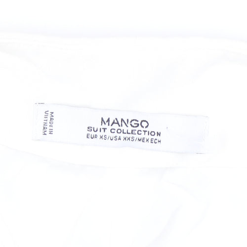 Mango Women Ivory Suit Collection Blazer XS Slim Fit Polyester Blend