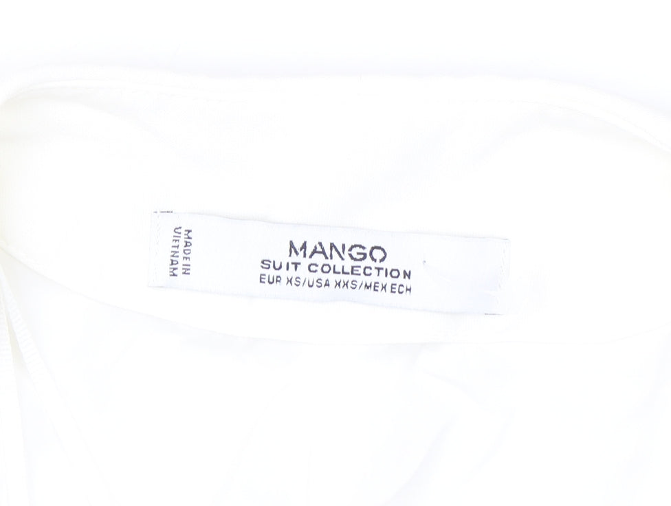 Mango Women Ivory Suit Collection Blazer XS Slim Fit Polyester Blend