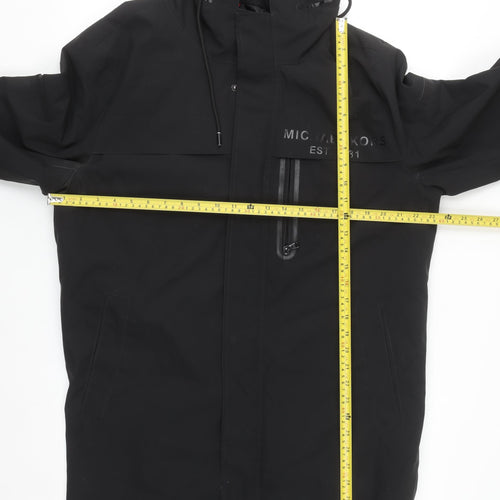 Michael Kors Men Black Hooded Waterproof Parka Coat Size M