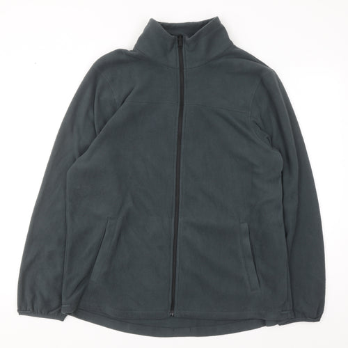 Marks and Spencer Men's Grey Fleece Full Zip Sweatshirt Size L