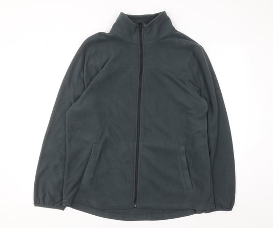Marks and Spencer Men's Grey Fleece Full Zip Sweatshirt Size L