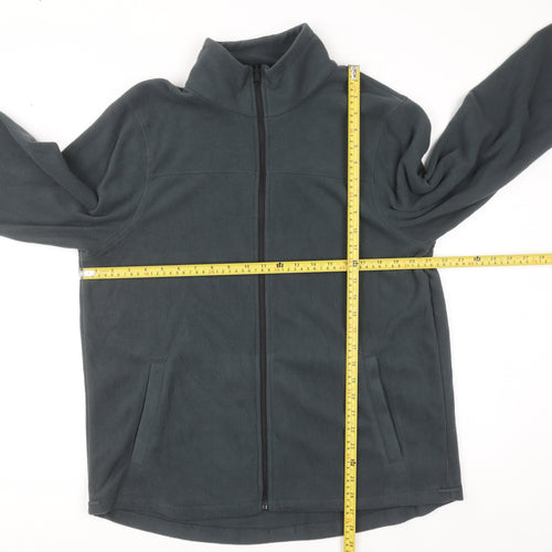 Marks and Spencer Men's Grey Fleece Full Zip Sweatshirt Size L