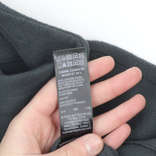 Marks and Spencer Men's Grey Fleece Full Zip Sweatshirt Size L