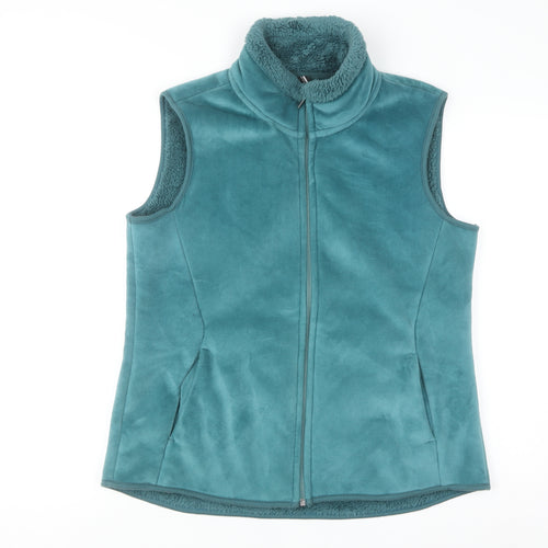 Woolworths Womens Green Fleece Waistcoat Bodywarmer M